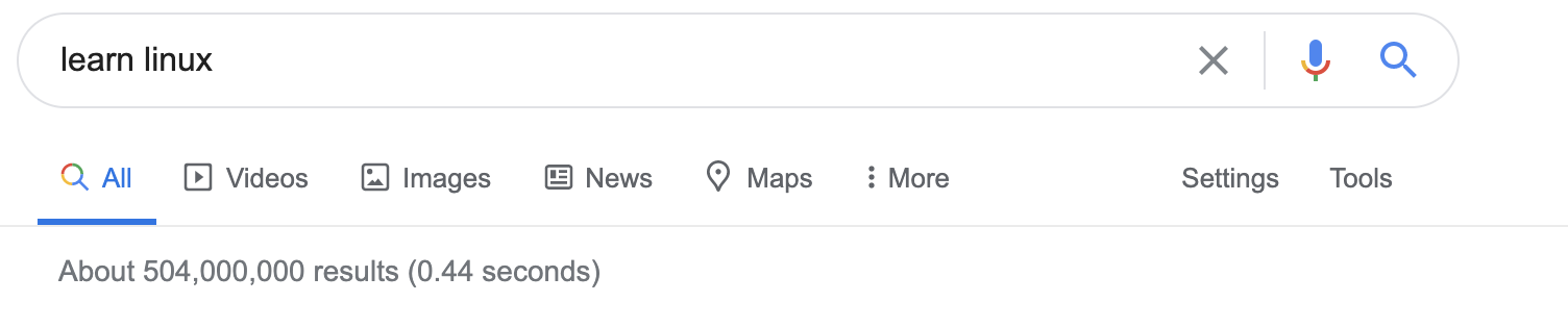 Learn Linux Google Search